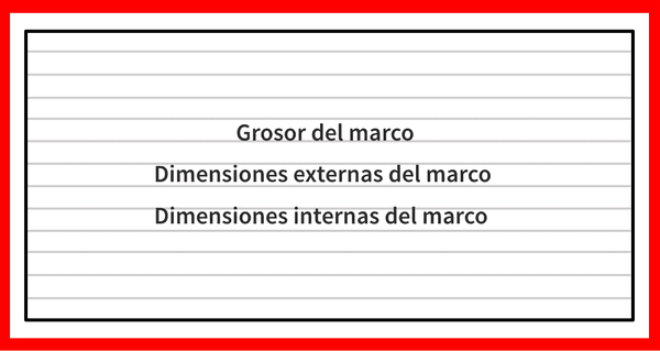 Dimensiones del marco